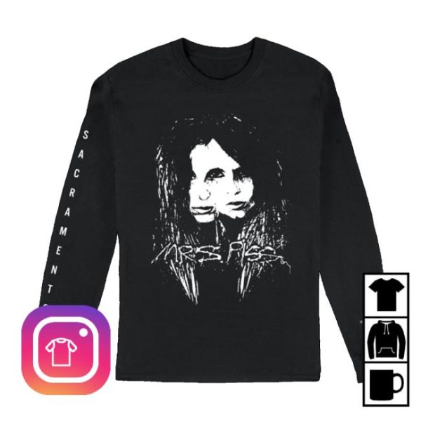 Chelseawolfe Mrs Piss Caroline Vitelli Faces Long Sleeve Tee