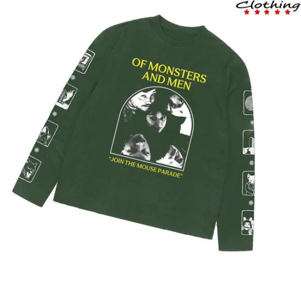 Omam Merch Store Shop Join The Mouse Parade Green Long Sleeve