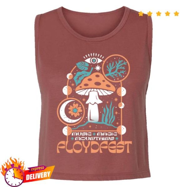 Press Press Merch Store Floydfest 25 Ladies Mushroom Crop Tank