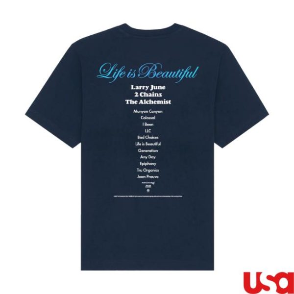 Larry June’s Store Merch Life Is Beautiful Album T-Shirt