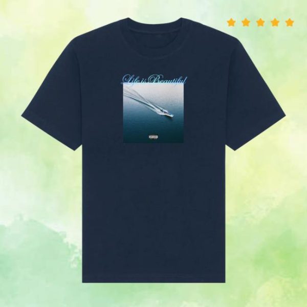 Larry June’s Store Merch Life Is Beautiful Album T-Shirt
