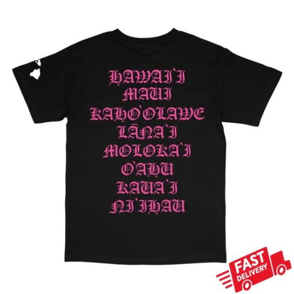 808 All Day Merch Store Shop 808Allday Black Pink Roll Call Puff Print T-Shirt