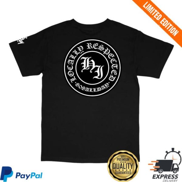 808 All Day Merch Store Shop 808Allday Black Respected T-Shirt