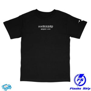 808 All Day Merch Store Shop 808Allday Black White Roll Call Puff Print T-Shirt