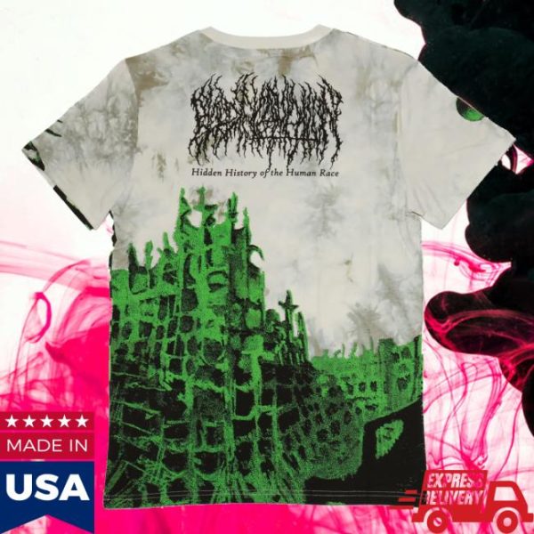 Blood Incantation Official Store Merch Hidden History Of The Human Race All Over Print T-Shirt Dye