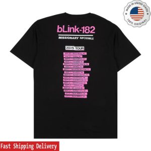 Blink182 Store Merch Missionary Impossible Tour Black T-Shirt