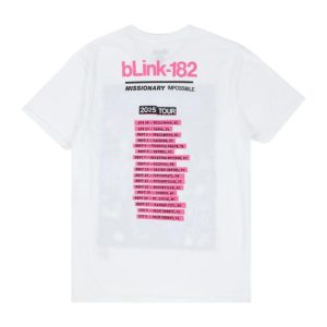 Blink182 Store Merch Missionary Impossible Tour White T-Shirt