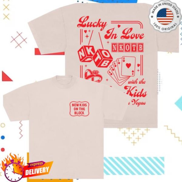 New Kids On The Block Store Merch Lucky In Love Las Vegas Tee