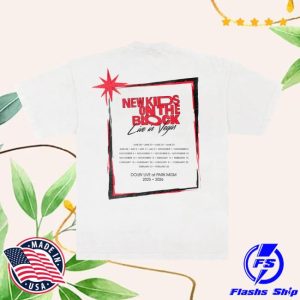 New Kids On The Block Store Merch Las Vegas Event Sign Tee