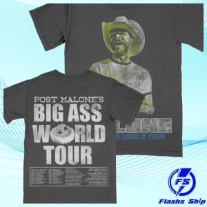 Post Malone Store Merch The Big Ass World Tour Charcoal T-Shirt