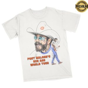 Post Malone Store Merch The Big Ass World Tour White T-Shirt