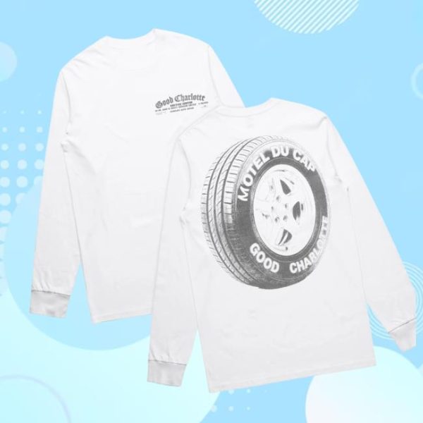 Good Charlotte Store Merch Motel Du Cap Service Center Tire Long Sleeve T-Shirt