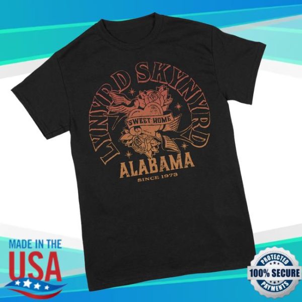 Lynyrd Skynyrd Store Merch Sweet Home Tattoo Black T-Shirt