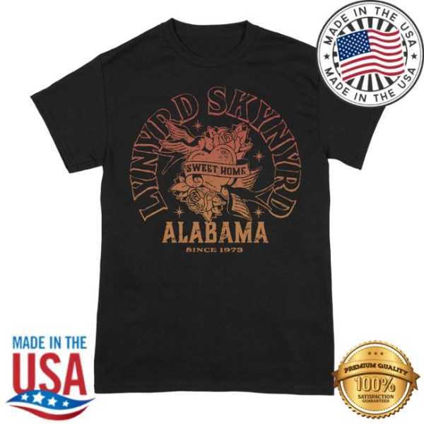 Lynyrd Skynyrd Store Merch Sweet Home Tattoo Black T-Shirt