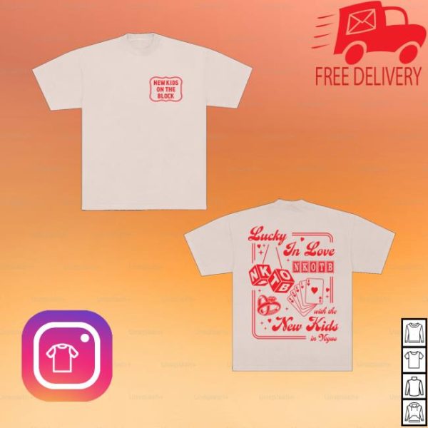 New Kids On The Block Merch Store Lucky In Love Las Vegas Tee