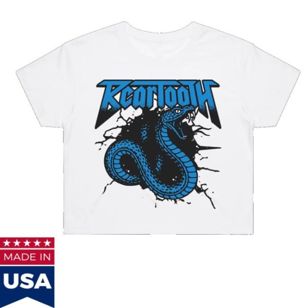 Beartooth Band Merch Store Blue Snake Crop Top
