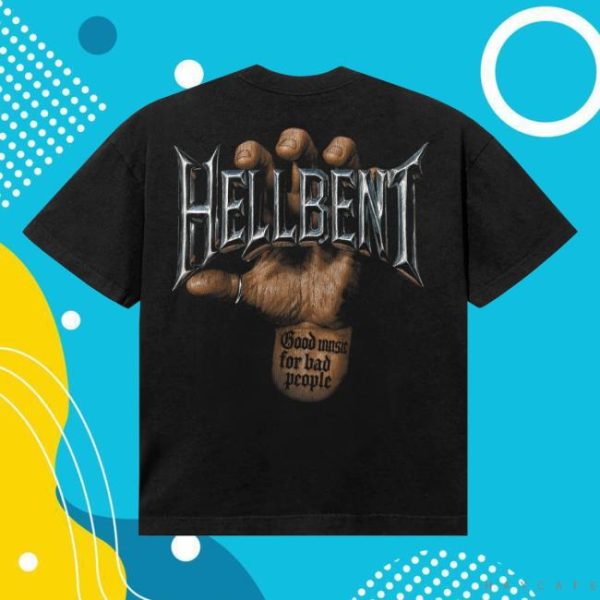 Hellbent Records Merch Store Shop Chrome Hands Logo Tee