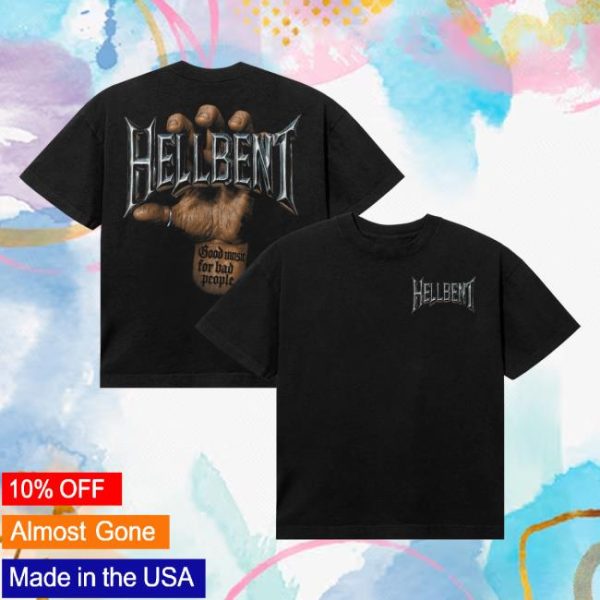 Hellbent Records Merch Store Shop Chrome Hands Logo Tee