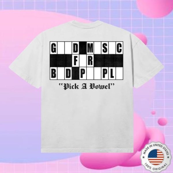 Hellbent Records Merch Store Shop Pick A Vowel Tee