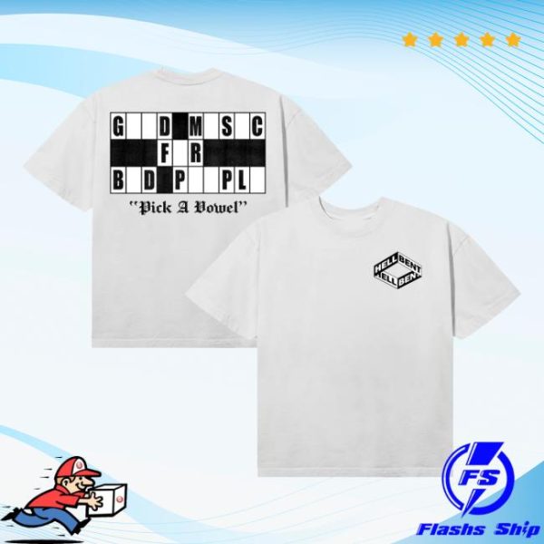 Hellbent Records Merch Store Shop Pick A Vowel Tee