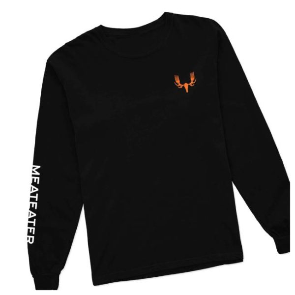 Themeateater Store Merch Meateater Logo 2.0 Black Long Sleeve Shirt