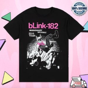 Blink 182 Store Merch Shop Missionary Impossible Tour Black T-Shirt