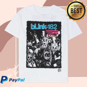 Blink 182 Store Merch Shop Missionary Impossible Tour White T-Shirt