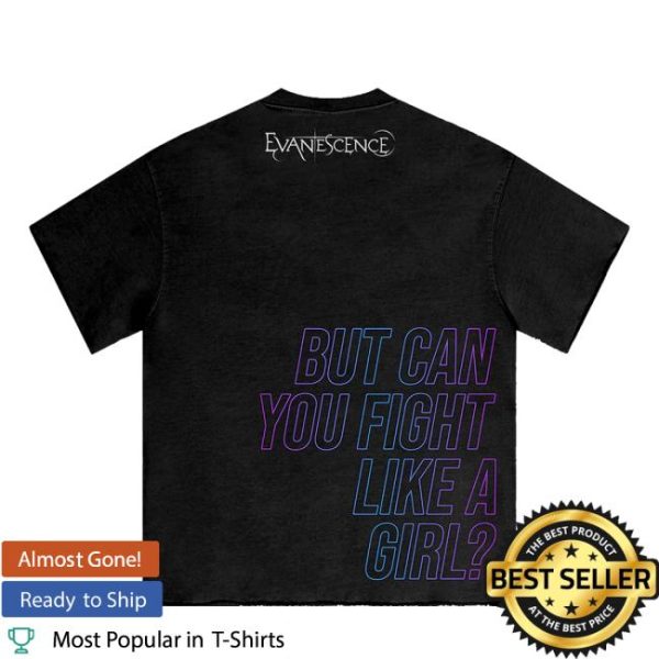 Evanescence Store Merch Shop Fight Like A Girl Outline Tee