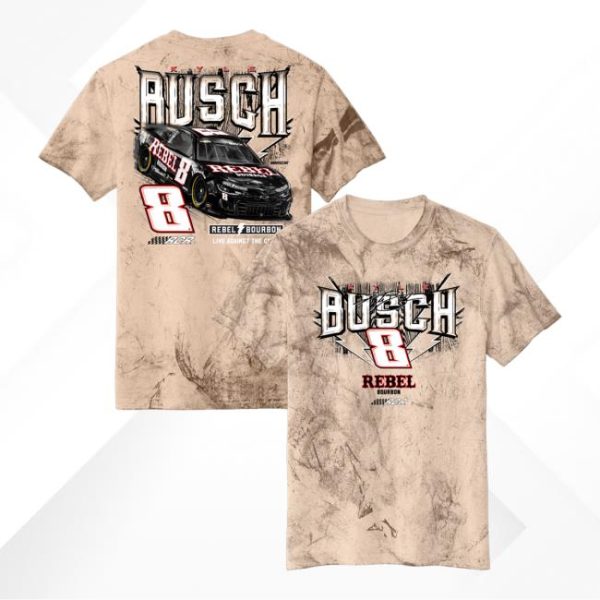 Rcr Racing Merch Store Shop Kyle Busch 2025 Rebel Bourbon Black Car Tee