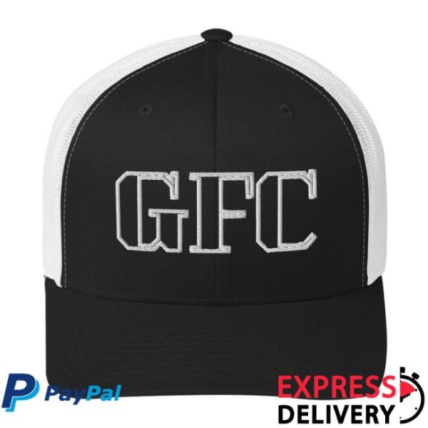 Barrr_None Store Merch Gfc White Outline Trucker Hat