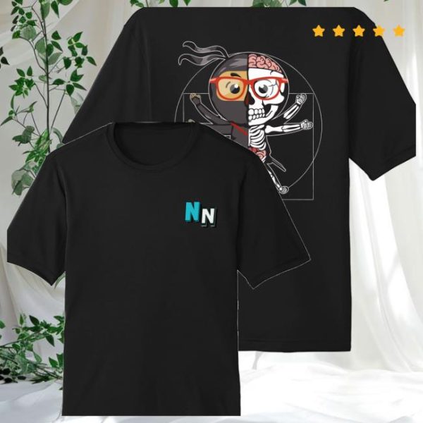Ninja Nerd Store Merch Vitruvian Ninja Nerd Shirt