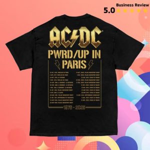 Acdc Store Merch Paris Pwr Up Event Tour T-Shirt
