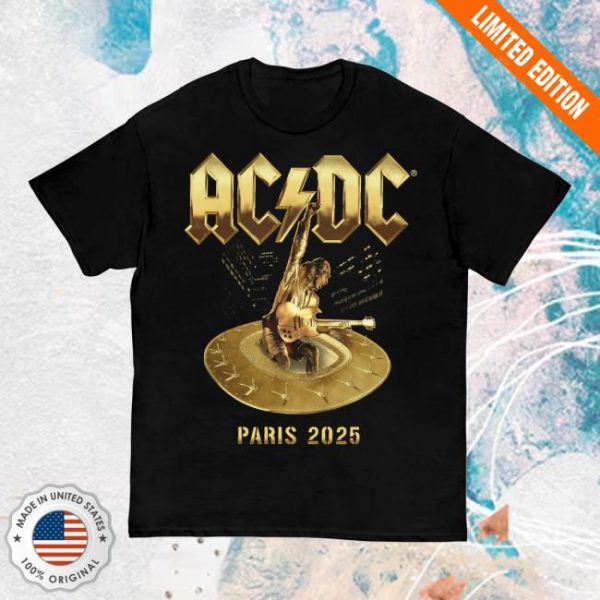 Acdc Store Merch Paris Pwr Up Event Tour T-Shirt