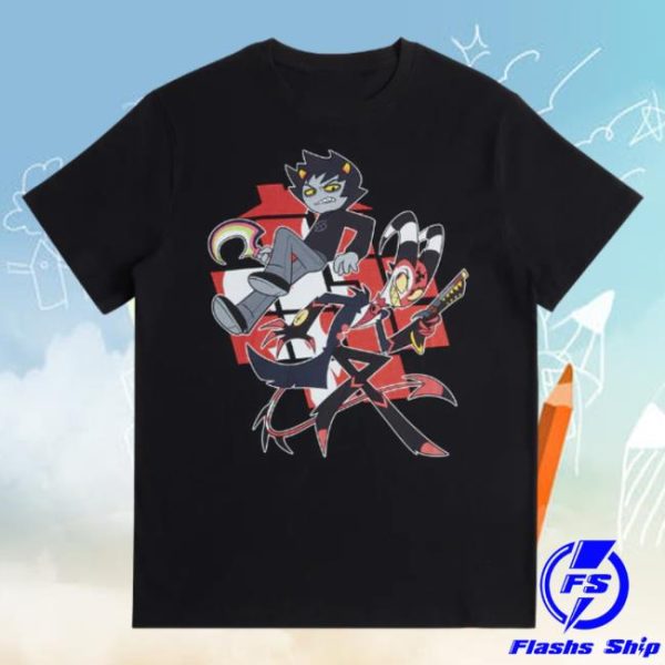 Stylish Occult Store Merch Helluva Boss X Homestuck Karkat & Blitz T-Shirt