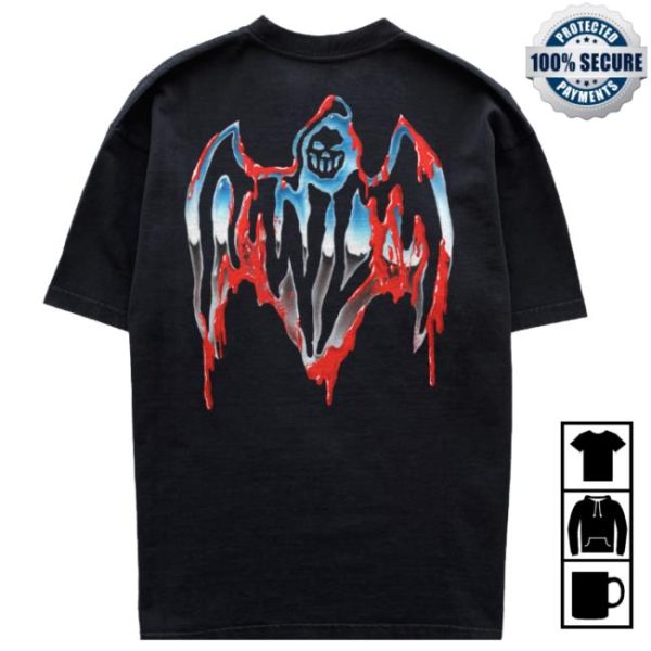 Warren Lotas Store Merch Samurai Bat Reaper Black T-Shirt