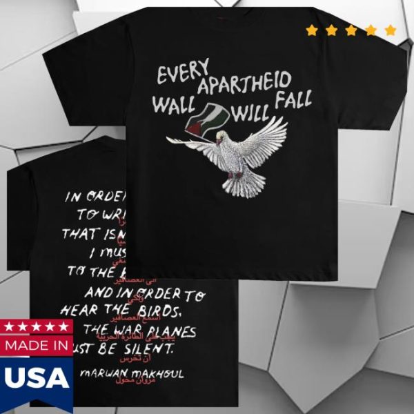Chnge Store Merch Apartheid Walls Will Fall SS Black Tee