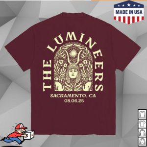 The Lumineers Store Merch The Lumineers Automatic August 6Th Sacramento Event Tee