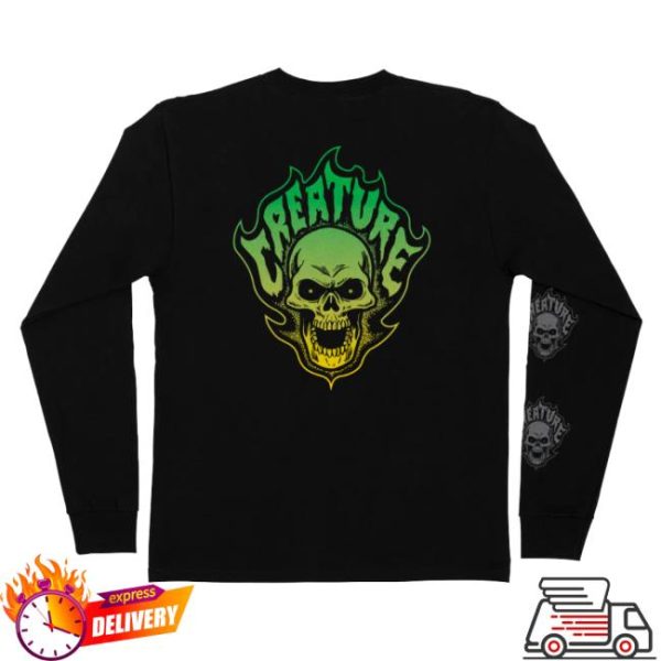 Nhs Skate Direct Store Merch Bonehead Flame Mens Creature Longsleeve T-Shirt