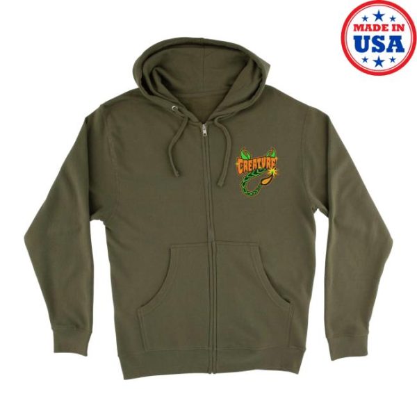 Nhs Skate Direct Store Merch Deadly Sands Mens Creature Zip Hoodie