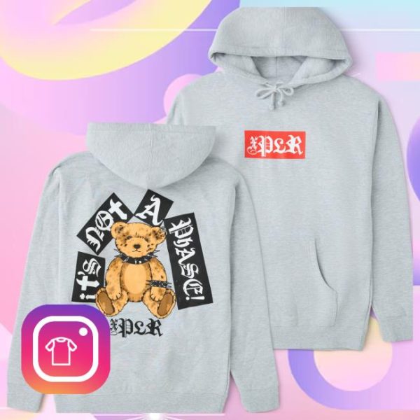 Xplr Store Shop Not A Phase Grey Heather Hoodie