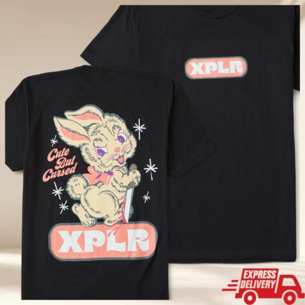Xplr Store Shop Cute But Cursed Black Tee