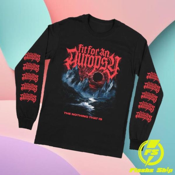 Fit For An Autopsy Merch Store Red Black Hole Long Sleeve