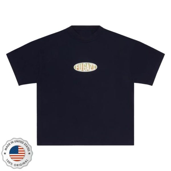 Fugazi Merch Store Shop Plaid Ogo Tee Navy