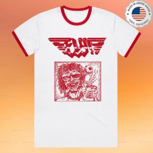 Volume Dealer Merch Store Shop Fly White Red Ringer Tee