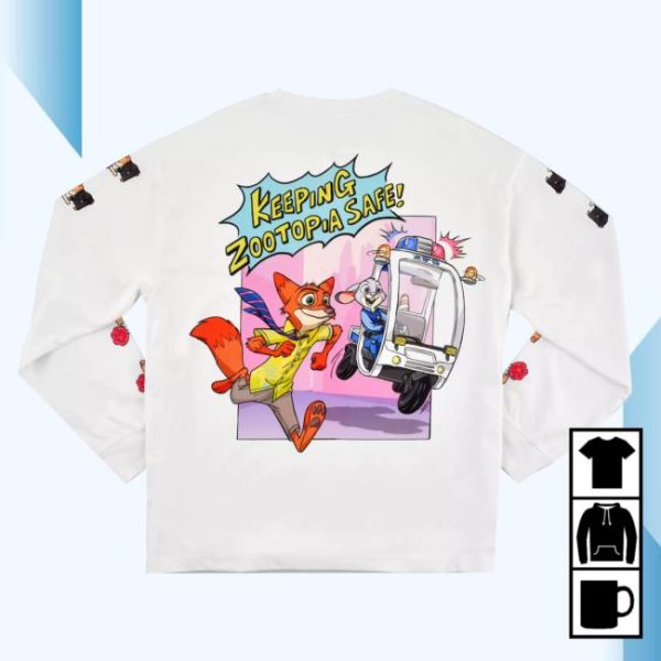 Castle Planet Merch Store Jds Zootopia Comic Style Long Sleeve T-Shirt