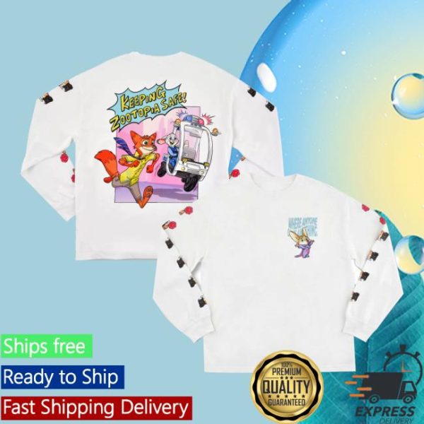 Castle Planet Merch Store Jds Zootopia Comic Style Long Sleeve T-Shirt