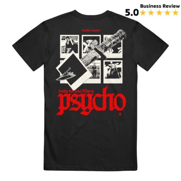 Taylor Acorn Merch Store Psycho Dagger Black T-Shirt