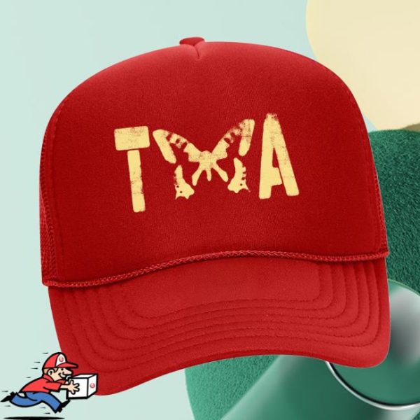 Taylor Acorn Merch Store Ta Butterfly Red Trucker Hat