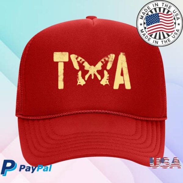 Taylor Acorn Merch Store Ta Butterfly Red Trucker Hat