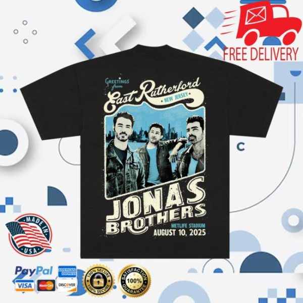 Jonas Brothers Store Merch Greetings From Your Hometown New Jersey City Tee